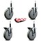 Service Caster 6'' Gray Poly Wheel Swivel 3/4'' Expanding Stem Caster Set 2 Brakes, 4PK SCC-EX20S614-PPUB-2-PLB-2-34 - alternate 3